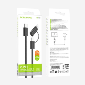 BX104 Borofone 60W two-in-one charging data cable Type-C to Type-C/iP